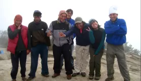 My entourage and I striking a funny pose
