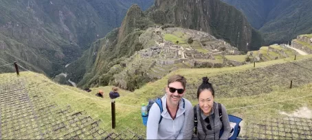 Selfies taken in front of Machu Picchu
