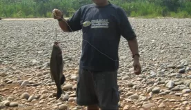 Richard caught a fish
