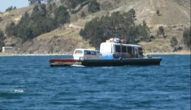 ferry boat to Copacabana in Lake Titicaca