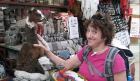 Exploring a market in La Paz