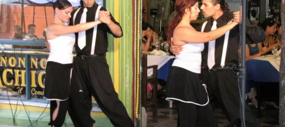 Caminito restaurant staff dance the Tango