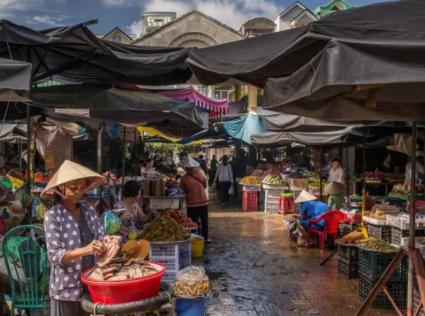 Local Market in Tan Chau