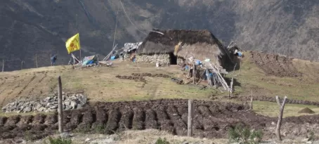 Peruvian home in the mountains - on the bike ride