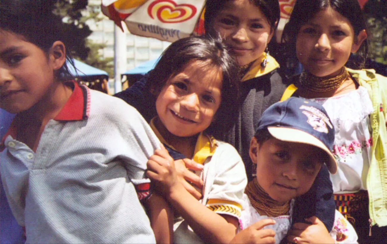 Meeting local children on an Ecuador trip