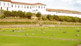 Stones that hold secrets outside the museum.