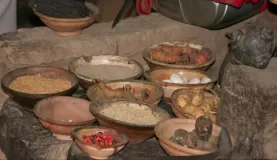 Food preparation using grains and dried vegetables