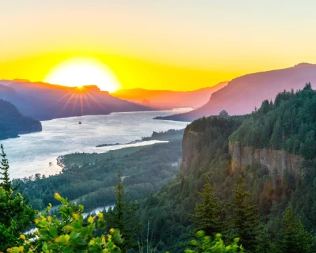 Sunrise at Crown Point, Columbia River Gorge, Oregon