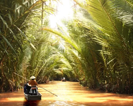 Boating in the Mekong River Delta, Vietnam