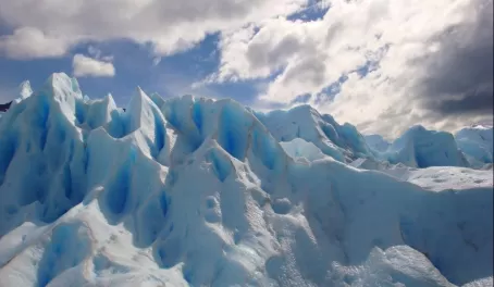 Blue ice on the Perito Moreno Glacier