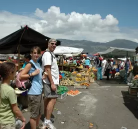 Exploring the local market in Quito, Ecuador