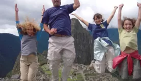 Having fun at Machu Picchu