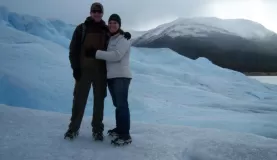 Walking on the glacier
