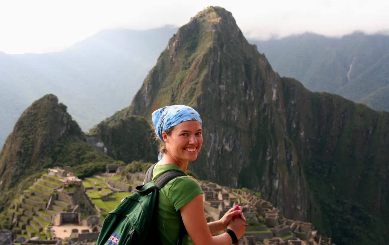 Pose with stunning Machu Picchu as your backdrop during your travels to Peru