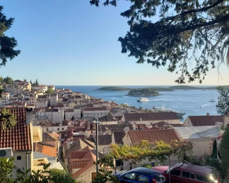 View from the half way up the hill to the fortress on Hvar Island