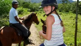 Last morning at Selva Bananito - we take to the horses!