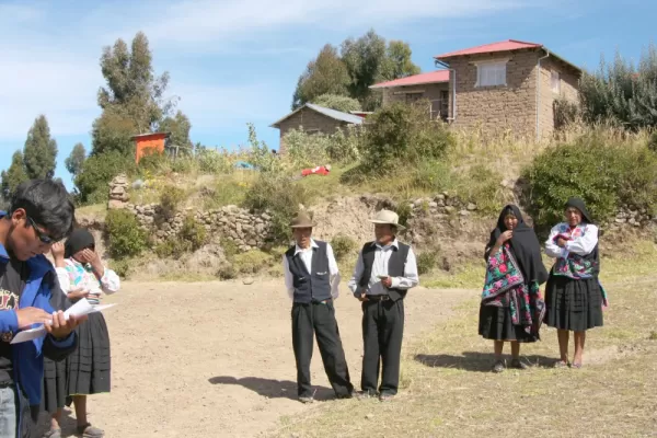 Meet your homestay family on Amantani Island in Lake Titicaca during your Peru travels