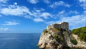 Incredible blue skies and water surrounding Dubrovnik.