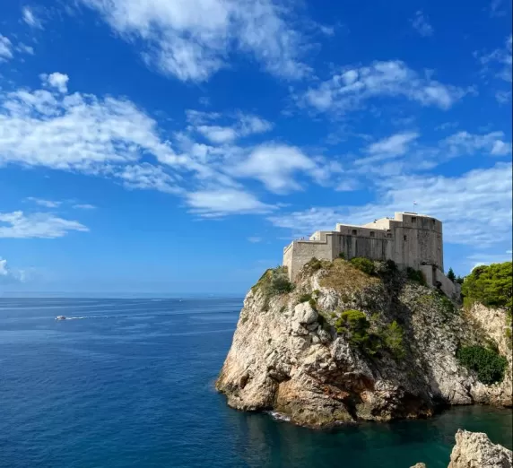 Incredible blue skies and water surrounding Dubrovnik.