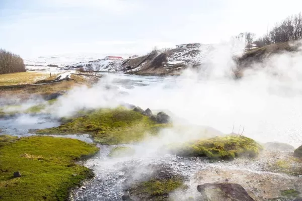 Secret Lagoon Geothermal Steam