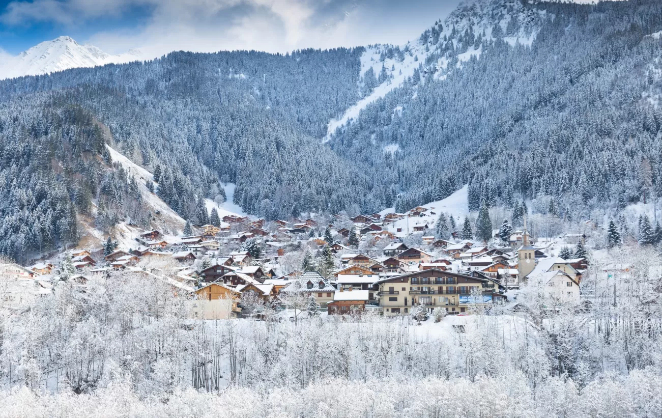 French Alpine village of Les Contamines-Montjoie