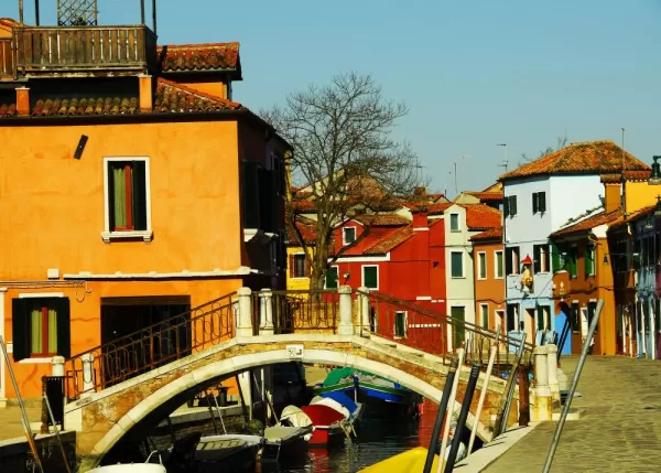 Colorful fisherme's houses in Burano Island, Venice