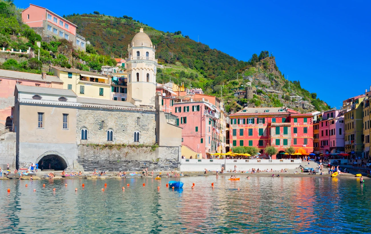 Beautiful town of Vernazza in Liguria, Italy
