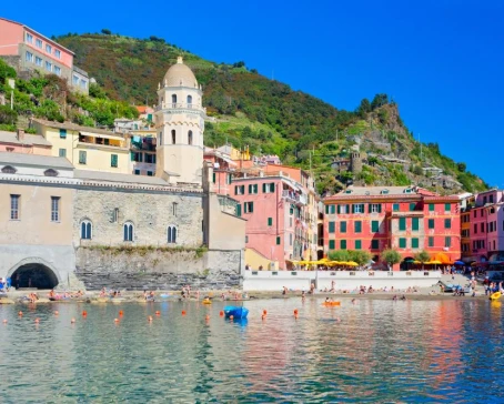 Beautiful town of Vernazza in Liguria, Italy