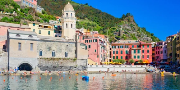 Beautiful town of Vernazza in Liguria, Italy