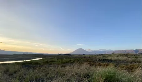 View of Ol Doinyo Lengai Volcano from Lake Natron