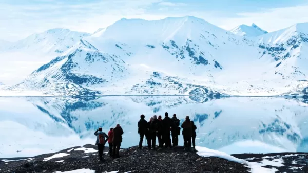 snow covered mountains