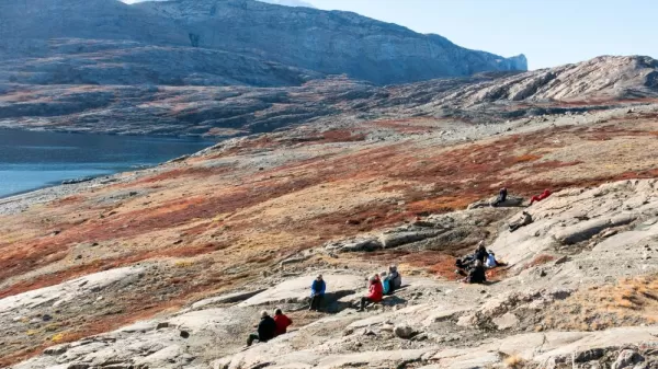 Geological formations in Greenland