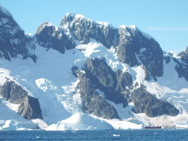 Antarctic Dream cruising the remote coast of the Antarctica Peninsula
