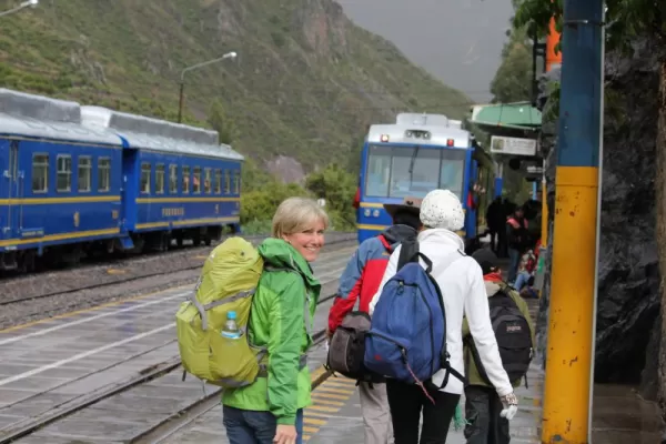 Waiting for the train to Machu Picchu 