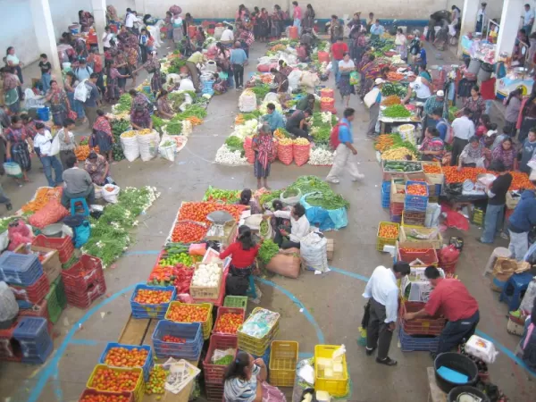 Market day on Chici tour in Guatemala