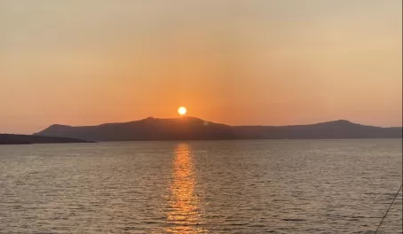 Watching sunset in Mykonos