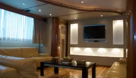 Lounge area on the Queen of the Galapagos