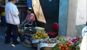 Selling produce on the streets
