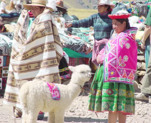 Visiting a local community during a trip to Peru