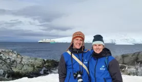 A photo of us in Antarctica for the first time!