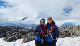 A gorgeous sunny day on our Antarctica cruise in January.