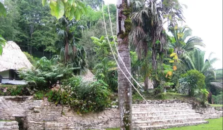 The excavated mayan residence on the grounds of Pooks Hill