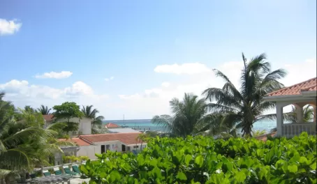Our balcony view at SunBreeze Hotel - Ambergris Caye