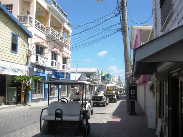 Quaint streets of San Pedro..watch out for the golf carts!