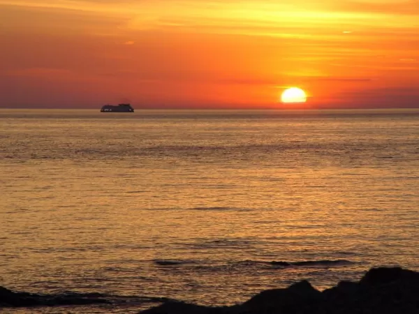 Spectacular sunrise on the coast in Uruguay