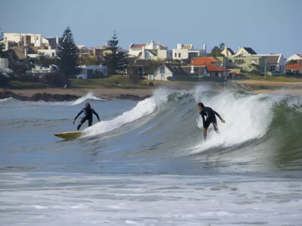 Surfers at La Barra