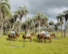 Riders on horseback in Uruguay