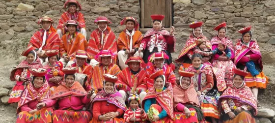Traditional villagers in Huilloc, Peru