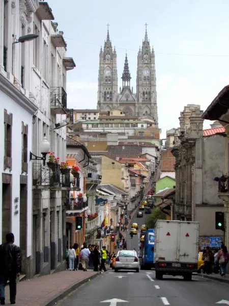 approaching the basilica