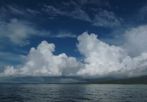 cloud formations over San Cristobal